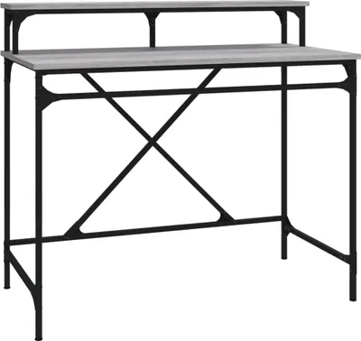 Obrázok produktu pre vidaXL Stôl Grey Sonoma 100x50x90 cm materiál drevo a železo
