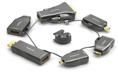 Produktbild von PureLink Adapter Ring groß IQ-AR210 miniDP/DP/USB-C/MiniHDMI/MicroHDMI/DVI
