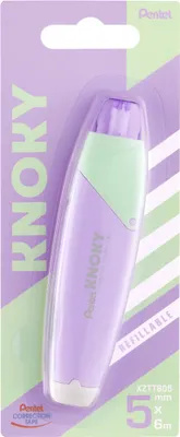 Produktbild von Pentel Mehrweg-Korrekturroller KNOKY 5 mm x 6 m violett
