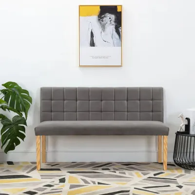 Obrázek produktu pro lavice vidaXL 140 cm šedý samet
