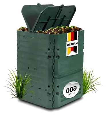 Produktbild von Komposter 600 Liter grün - Gartenkomposter, Schnellkomposter, Abfall & Recycling, Biomüll, Komposteimer, Thermokomposter, Garten