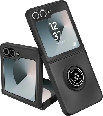 Produktbild von Avizar, Schutzhülle Galaxy Z Flip 6 Stoßfest Magnetringhalter, Schwarz