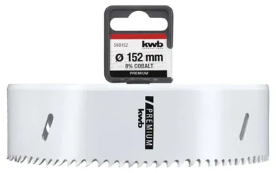 Zdjęcie produktu dla kwb 598152, Pojedyńczy, Wiertarka, Aluminium, Miedź, Płyta gipsowa, Plastik, Stal, Drewno, Biały, Bimetaliczny, Stal szybkotnąca (HHS), Stop kobaltu stali szybkotnącej (HSS-Co)