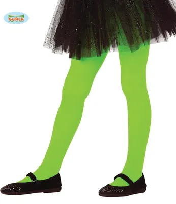 Produktbild von Karneval Glow Strumpfhose Grün Kostüm Accessoire Party Neon Fashion Blickfang Elegant, Farbe: Grün