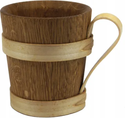 Produktbild von Holzbecher aus Eichenholz 0.5L breit für BEER