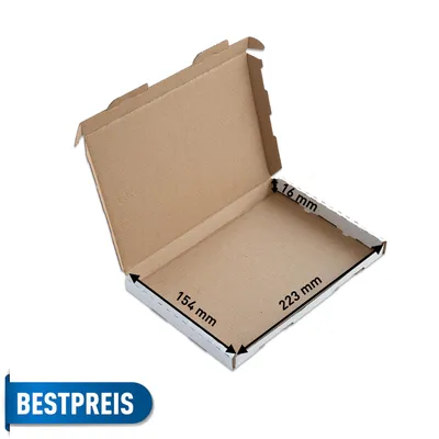 Produktbild von Großbriefkarton 230x160x20 mm von Händlerbund, weiss