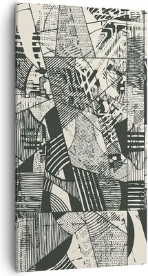 Produktbild von Bild auf Leinwand - Leinwandbild - Einteilig - Abstraktion Vintage Schwarz - 55x100cm - Wand Bild - Wanddeko - Wandbilder - Leinwanddruck - Bilder - Wanddekoration - Leinwand bilder - PA55x100-5052