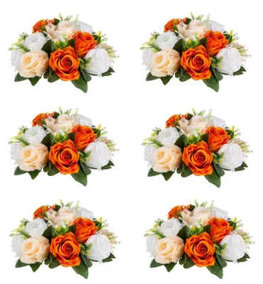 Immagine prodotto di Sfere decorative floreali per centrotavola – 6 pezzi, sfere di rose artificiali