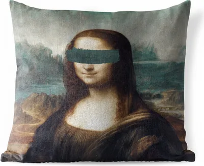 Produktbild von MuchoWow® Outdoor Kissen - Mona Lisa - Leonardo da Vinci - Kunst - 50x50 cm - Wetterfest - Lounge Kissen - Komfortabel - Kissen mit Bild