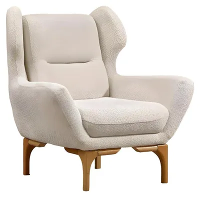 Produktbild von Eleganter weißer Stoffsessel im modernen Design