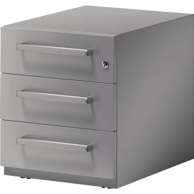 Produktbild von BISLEY Rollcontainer Note Maße: 42 x 49,5 x 56,5 cm (B x H x T) Werkstoff: Stahlblech, pulverbeschichtet Farbe: silber