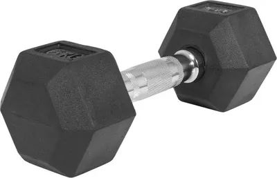 Produktbild von GORILLA SPORTS® Hexagon Kurzhanteln - 6kg Gewichte, Gusseisen Gummiert, Rutschsicher, Griff Gerändelt, Verchromt, Schwarz - Sechseckige Hanteln, Dumbbell, Krafttraining, Fitness