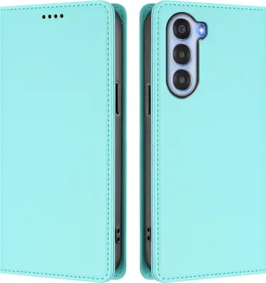 Image de Étui en cuir pour ZTE Nubia S, étui à rabat magnétique en cuirPolyuréthaneavec support, vert menthe