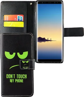 Produktbild von Handyhülle Tasche für Handy Samsung Galaxy Note 8 Dont Touch My Phone Grün