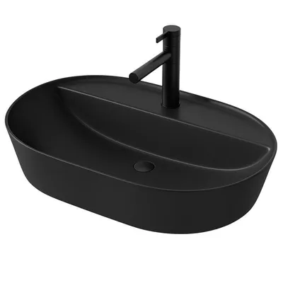 Immagine prodotto di Lavabo in Vetroceramica NERO da appoggio 60 cm