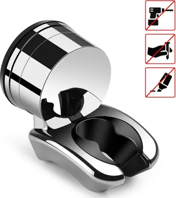 Produktbild von Duschkopf Halterung Duschkopfhalterung Duschhalterung für Handbrause Duschbrause, Chenci Verstellbar Brausehalter 10kg Maximum Lagergewicht mit Polymer-Gummisauger für Badezimmer (1 Halterung)