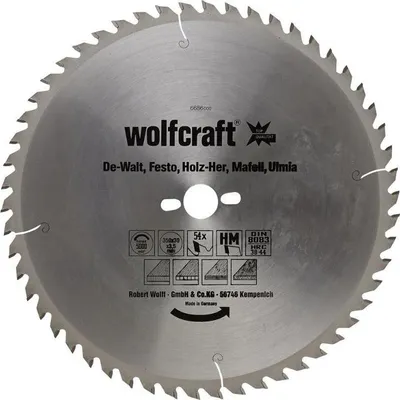 Immagine prodotto di Wolfcraft Lama per seghe circolari per tagli fini e puliti, Ø 350x30 Z54 6686000