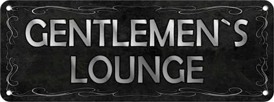 Produktbild von vianmo Blechschild 10x27 cm Gentelmen`s Lounge Männer Frauen Spruch Zitat