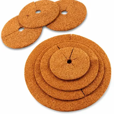 Image de Disque de paillis de coco – 45 cm / Couvre-pot / Protection hivernale pour plantes en pot / Tapis de protection des plantes / Tapis anti-mauvaises herbes