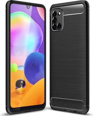 Produktbild von TPU Hülle für Samsung Galaxy A31 Handy Schutzhülle Carbon Optik Schutz Case