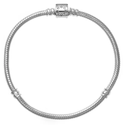 Produktbild von Pandora Icons Armband 598816C00 Moments Barrel Clasp Snake Chain Bracelet Silber 925 19