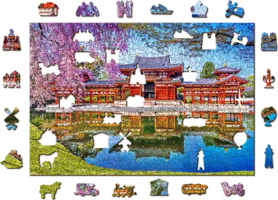 Obrázok produktu pre Drevené puzzle, chrám Byodo v Kjóte, Japonsko, 505 dielikov
