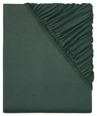 Produktbild von LIVARNO HOME Jersey Spannbettlaken Dunkelgrün 180-200x200 cm