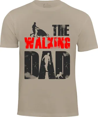 Produktbild von Cotton Prime® Fun-Shirt "THE WALKING DAD" L beige