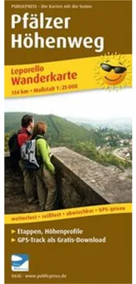 Obrázok produktu pre Pfälzer Höhenweg 1 : 25 000 Turistická mapa