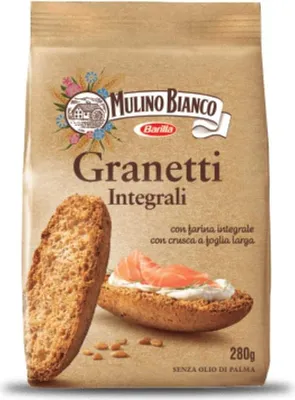 Produktbild von Mulino Bianco Granetti Integrali Senza Conservanti 12 Pezzi 280 Grammi
