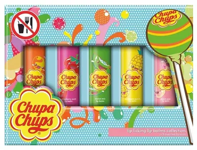 Image de Chupa Chups Assortiment de 5 Parfums Lip Balm