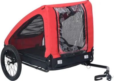 Obrázok produktu pre Vozík za bicykel pre psa, červeno čierny