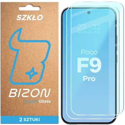 Produktbild von Gehärtetes Glas für Xiaomi POCO F9 Pro, Bizon Glass Clear Duo, 2 Stück