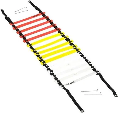 Produktbild von Koordinationsleiter - Trainingsleiter - Sporttraining Verbesserung - Mehrfarbige Felder - 65 m - Orange Gelb Blau
