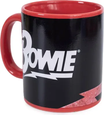 Image de David Bowie - Mug à café, mug avec changement de couleur TA13189 (taille unique) (Rouge/Noir/Blanc)