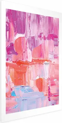 Produktbild von Posterpapier Poster - Colorful Strokes - intense shades of pink and purple on canvas 30x21 cm Muster a-B-10126-ao-a