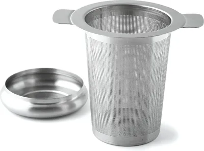 Produktbild von Weis Teefilter Ø8cm Edelstahl mit Abtropfschale, Edelstahl, Edelstahl, 8 cm, 100 mm, 85 mm