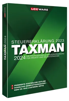 Produktbild von Lexware TAXMAN 2024, Buchhaltung, 1 Lizenz(en), Box