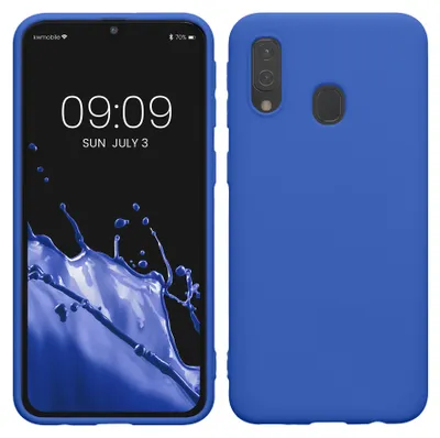 Produktbild von kwmobile Handyhülle für Samsung Galaxy A40 Hülle - TPU Case - Kabelloses Laden - Schutzhülle Cover in Baltik Blau