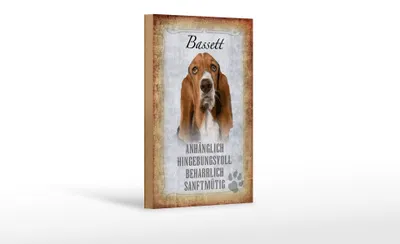 Produktbild von Holzschild Spruch 12x18cm Bassett Hund Schild