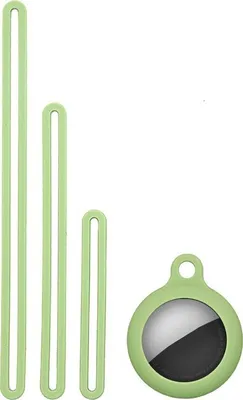 Produktbild von Mobigear Lanyard Apple AirTag Hülle Flexibles Silikon - Limette