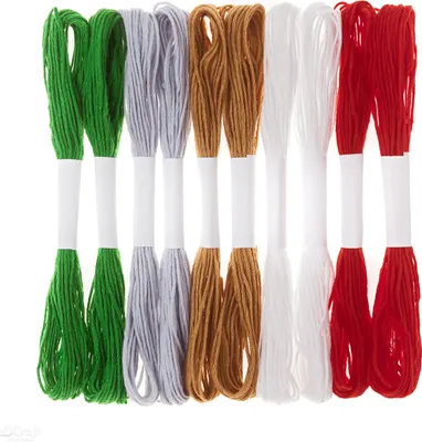 Produktbild von Weihnachts-Stickgarn-Set, 8 m, 10 Stück