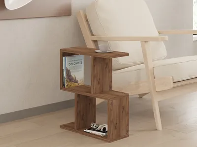 Produktbild von Skye Decor, Zet - Atlantic, Beistelltisch, Atlantische Kiefer, 100 % MELAMINBESCHICHTETE SPANPLATTEN, 45 x 17 x 51,4 cm