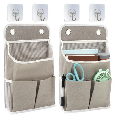 Hängeorganizer 2er-Set, Wandorganizer, Camping, Grau