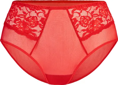 Produktbild von Teyli Hohe Taille Slip mit floraler Spitze Vida Female 334 rot L