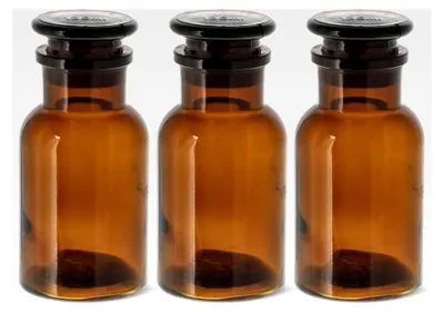Produktbild von 3 x Apothekerflasche (125 ml) Weithalsflasche