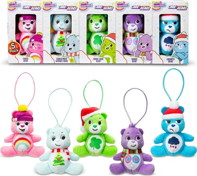 Produktbild von Care Bears Micro Teenies Holiday 5-Pack Treasure Box Christmas Edition