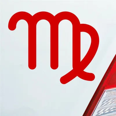 Produktbild von Auto Aufkleber Virgo Jungfrau Sternzeichen Sterne Horoskop 12x10 cm Rot Sticker Heckscheibenaufkleber