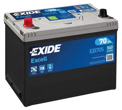 Produktbild von EXIDE Excell Starterbatterie 12V 70Ah 540A/EN Korean B1+B6 D26 für Auto LKW Batterie