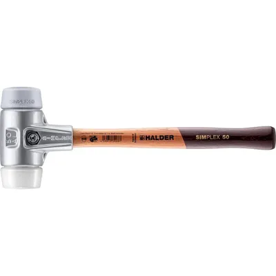 Produktbild von HALDER SIMPLEX Schonhammer Ø 50 mm TPE-mid grau / Superplastik mit Aluminiumgehäuse